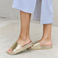 Forever Link Studded Double Strap Platform Slide Sandal