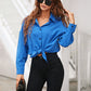 Button-Up Dropped Shoulder Shirt