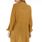 Open Front Slit Exposed Seam Cardigan