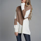 Two-Tone Chevron Pullover Sweater