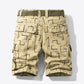 Printed Belted Cargo Shorts