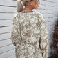 Tie-Dye Leopard Round Neck Sweatshirt
