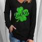 LUCKY Graphic Dropped Shoulder Top