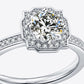 1 Carat Moissanite Platinum-Plated Ring