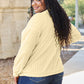 Basic Bae Full Size Ribbed Exposed Seam Mock Neck Knit Top