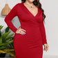 Plus Size Tulip Hem Long Sleeve Dress