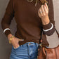 Round Neck Long Sleeve Knit Top