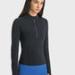 Half Zip Thumbhole Sleeve Sports Top