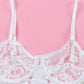 Lace-Up Frill Trim Lingerie Set