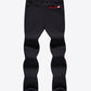 Full Size Contrast Zip Long Pants
