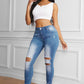 Faded Mid High Rise Jeans