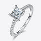 1.21 Carat Moissanite 925 Sterling Silver Side Stone Ring