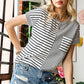 Striped Round Neck Short Sleeve Tee
