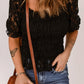 Lace Smocked Flounce Sleeve Blouse