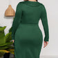 Plus Size Tulip Hem Long Sleeve Dress