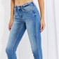 Vervet by Flying Monkey Never Too Late Full Size Raw Hem Cropped Jeans