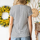 Striped Round Neck Short Sleeve Tee