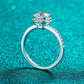 1 Carat Moissanite 925 Sterling Silver Halo Ring