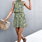 Floral Tied Sleeveless Mini Dress