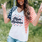 Stars and Stripes V-Neck Tee Shirt