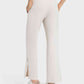 Wide Leg Slit Sport Pants with Pockets