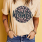 MAMA Leopard Graphic Round Neck Tee