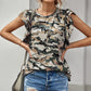 Camouflage Flutter Sleeve T-Shirt