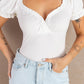 Frill Trim Puff Sleeve Bodysuit