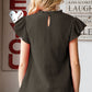 Textured Butterfly Sleeve Blouse