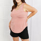 Zenana Find Your Path Full Size Sleeveless Striped Top