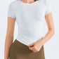 Ruched Round Neck Sports Top