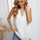 Swiss Dot Lace Detail Plunge Tank