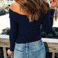 V-Neck Long Sleeve Top