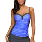 Two-Tone Sweetheart Neck Two-Piece Swimsuit