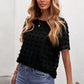 Swiss Dot Round Neck Blouse