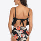 Tropical Print Ruffled Two-Piece Swimsuit