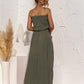 Strapless Tie Waist Tiered Maxi Dress
