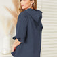Ninexis Full Size Raglan Sleeve Ruffled Hoodie with Pocket