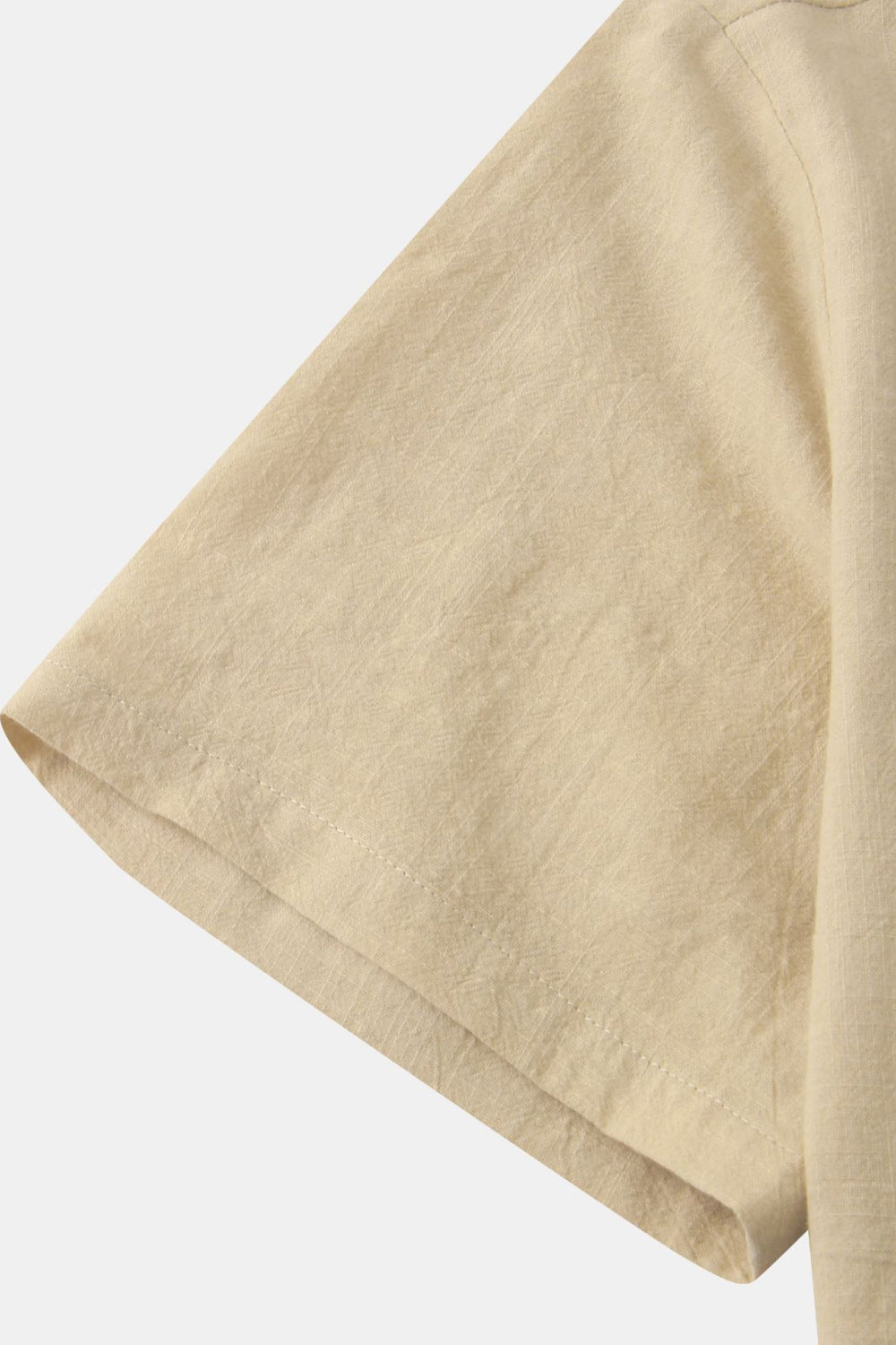 Textured Half-Button Top