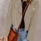 Belted Zip-Up Corduroy Jacket