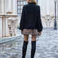 Openwork Chunky Knit Lantern Sleeve Sweater