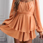 Long Balloon Sleeve Layered Romper