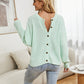 Button Down Rib-Knit Reversible Sweater