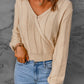 Cable-Knit Long Sleeve Sweater