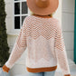 Chevron Two-Tone Fuzzy Sweater