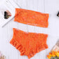 Lace Tube Top and Frill Trim Panty Lingerie Set