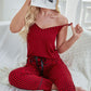 Gingham V-Neck Cami and Tied Pants Lounge Set