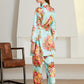 Floral Long Sleeve Tie-Waist Robe