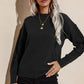 Mock Neck Cable Knit Sleeves Sweater