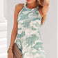 Camouflage Grecian Neck Sleeveless Top